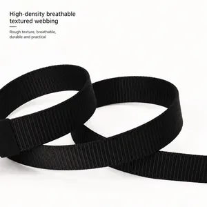 Black tactical nylon belt with alloy buckle for men and women featuring tank texture