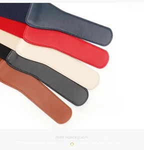 Detail of high-stretch fabric and smooth faux leather textures with fine stitching
