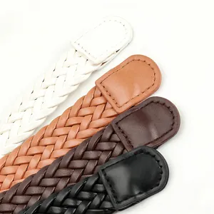 Geflochtener Kunstleder-Gürtel für Damen in vier Farben für Kleider und Jeans