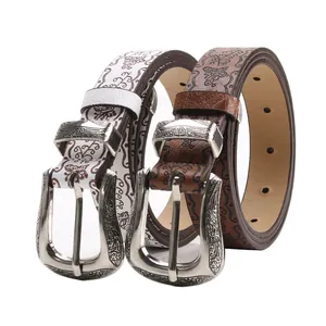 Ensemble de ceintures rétro pour femmes avec boucle vintage et motif floral Western