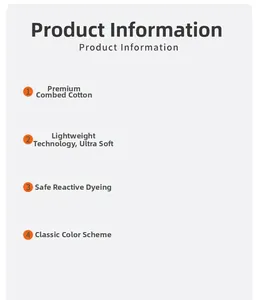 Detailed chart showing combed cotton material and reactive dyeing process for soft bath towels
