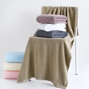 Detail of high-density cotton loops and textured border on absorbent towels