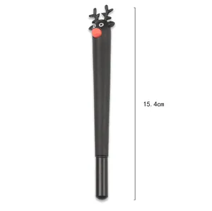 Detailed view of creative reindeer cartoon pen with 15.4cm height measurement