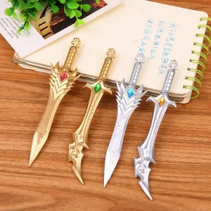 Fantasy Sword Shaped Gel Pens Creative Game Style Writing Stationery 0.5mm Black Ink For Students Office Gift