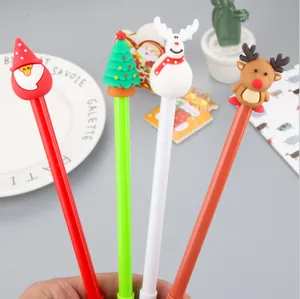 Creative Christmas gel pens set with festive Santa, Reindeer and Pine Tree toppers