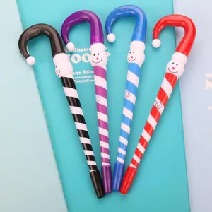 Christmas Candy Cane Ballpoint Pen Creative Cartoon Snowman Magic Wand Pen For Students School Office Writing Prize Gift