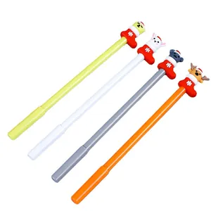 Set of 4 Christmas cartoon gel pens featuring reindeer and santa boots on white background
