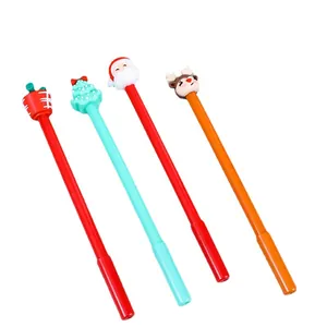 Set de stylos à gel de Noël avec figurines Père Noël, renne et sapin en couleurs vives
