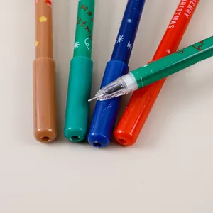 Bolígrafos de gel navideños con purpurina, punta de aguja y diseño festivo de copos de nieve