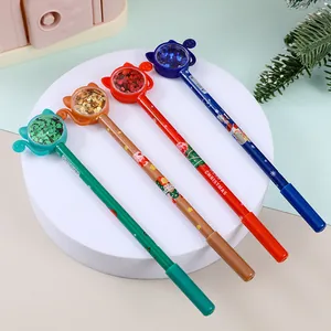 Set de bolígrafos de gel navideños de gato con lentejuelas y motivos de Navidad