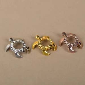 Tortoise shaped crystal ball metal base stands in silver, gold and rose gold plating