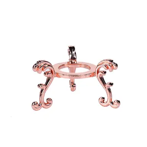 European style rose gold metal tripod stand for crystal balls and mineral stones