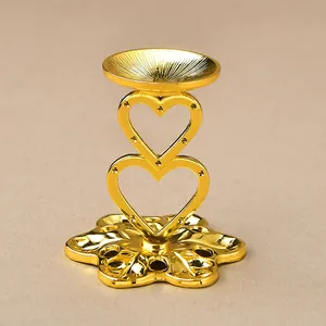Heart Shape Metal Crystal Ball Display Stand Gold Silver Plated Desktop Decorative Ornament Holder Home Decor Accent