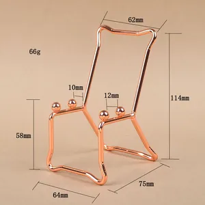 Μεταλλική βάση rose gold ύψους 114mm για πιάτα και ορυκτούς κρυστάλλους
