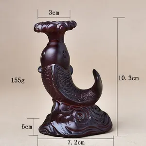 Spécifications de taille pour le support de boule de cristal en résine carpe