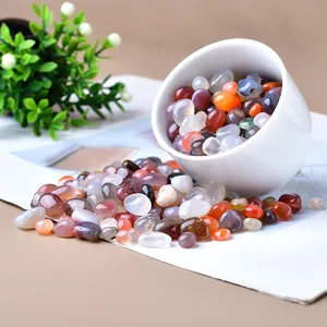 Polished colorful natural agate stones for home decor and aquarium landscaping