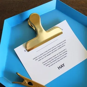 Nordic Stainless Steel Binder Clip Gold Rose Gold Bulldog Clip For Food Sealing Document Holder Office Home Metal Organizer