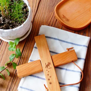 Sottopentola a Croce in Legno Naturale Design Griffe di Gatto Tovaglietta Resistente al Calore Sottobicchiere Pieghevole Per Tavolo Cucina