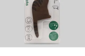 Magnetischer Katzenhaken in Braun mit biegbarem Schwanz für Schlüssel und Deko