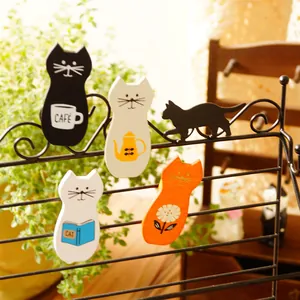 Clip Memo in Legno a Forma di Gatto in Stile Giapponese Nordico per Decorazione Casa Ufficio Magneti Decorativi in Legno