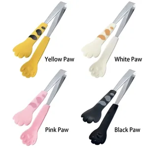 Pince de Cuisine en Acier Inoxydable Patte de Chat Résistante à la Chaleur pour Barbecue Cuisine Salade Outils de Service