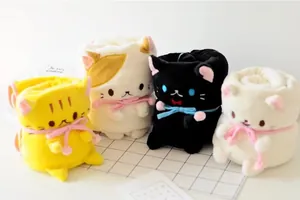 Animal Shaped Soft Flannel Nap Blanket Portable Travel Air Conditioning Throw Blanket For Office Home Sofa Adults Kids Gift