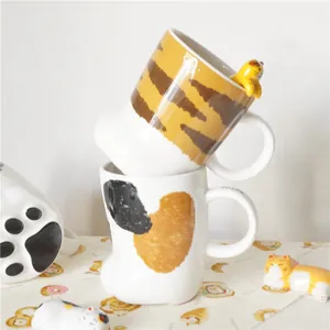 Süße Keramik Katzenpfote Tasse Mit 3D Tatzen Design Kreative Tierform Kaffee Milch Wasserbecher Für Zuhause Büro Geschenk