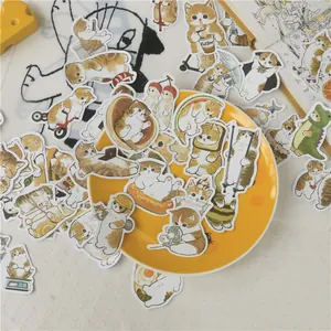 Autocollants Chat Dessin Animé Imperméables Pour Journaling Ordinateur Coque Téléphone Bouteille d'Eau Autocollants Décoratifs