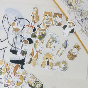 64 autocollants de chat mignons étanches pour ordinateurs et décoration de scrapbooking