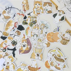 Lot de 64 autocollants de chat mignons et étanches pour ordinateur et décoration DIY