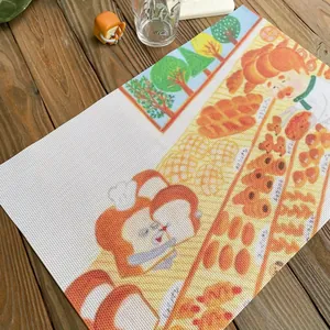 Japanese cartoon style heat resistant placemat featuring cute Bread Thief character print