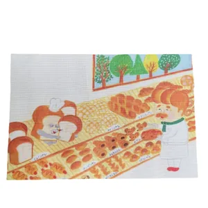 Japanese cartoon bread thief heat resistant table mat with cute illustration print