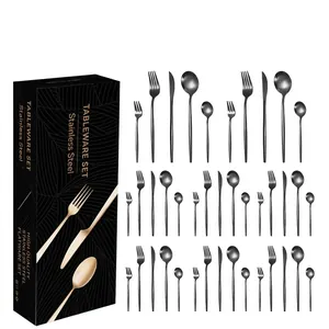 Elegant Stainless Steel Flatware Mirror Polished Dinner Knife Fork Spoon Cutlery For Home Kitchen Restaurant Banquet Dining