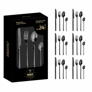 Juego de Cubiertos de Acero Inoxidable Pulido Espejo Cuchillos Tenedores Cucharas Vajilla Para Hogar Cocina Restaurante Banquete