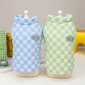 Checkerboard Quilted Pet Vest For Small Medium Dogs Warm Winter Padded Doggy Clothes Breathable Puppy Vest Jacket Casual Outdoor Pet Apparel