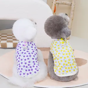 Gilets respirants pour animaux à motif de fruits avec anneau en D pour chiens et chats