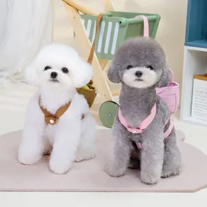 Harnais ajustable pour animaux de compagnie avec petit sac à dos pour chiens et chats