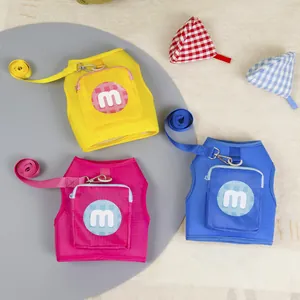 Ensemble Harnais et Laisse pour Chien Chat Avec Mini Sac à Dos Design 3D En Maille Polyester Respirante Pour Petits Animaux