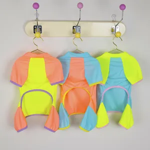 Trois combinaisons de sport à séchage rapide pour petits chiens aux couleurs néon