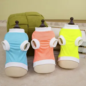 Set di 3 canotte in rete traspirante per animali domestici in blu, arancione e giallo