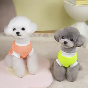 Gilet dinosauro ad asciugatura rapida per cani e gatti in arancione e verde neon