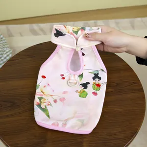 Παραδοσιακό κινέζικο γιλέκο cheongsam σε ανοιχτό ροζ για γάτες και μικρούς σκύλους