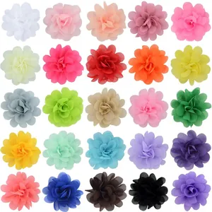 Gekleurde 5cm chiffon balletbloemen in 25 kleuren voor DIY haaraccessoires en deco