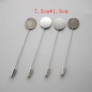 Set di 4 spille da bavero in acciaio inossidabile argento con catene a foglia