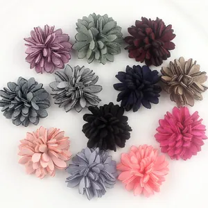 DIY colorful 2.5cm microfiber daisy flowers for handmade hair accessories and crafts