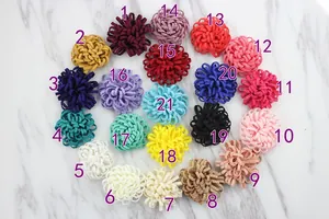 Handmade fabric flower accessories set in 21 vibrant colors for DIY headwear and crafts