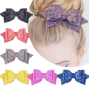 Barrette à Cheveux Nœud Pailleté Brillant pour Femme Épingle à Cheveux Queue d'Aronde Fait à la Main Accessoire de Fête