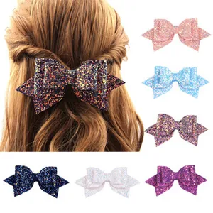 Détail de bandeaux papillon à paillettes scintillantes en six couleurs assorties