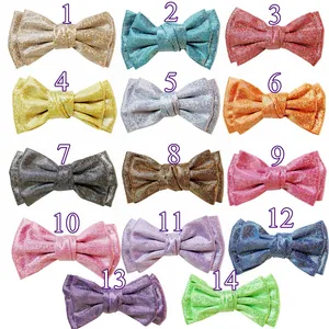 Colorful Glitter Bow Hair Clip For Girls Shiny Sequin Fabric Ribbon Bowknot Hairpin Daily Party Birthday Hair Accessory