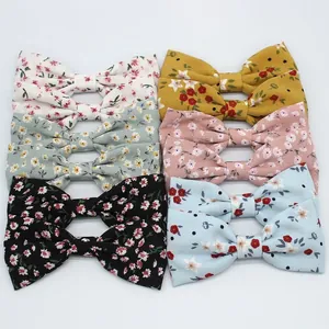 Lot de 6 nœuds en mousseline à fleurs pour accessoires de chapeau DIY en divers coloris